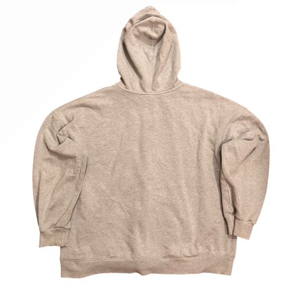 Old Navy Fleece Full Zip Hoodie Gray Sweatshirt Drop Shoulder - Picture 2 of 7